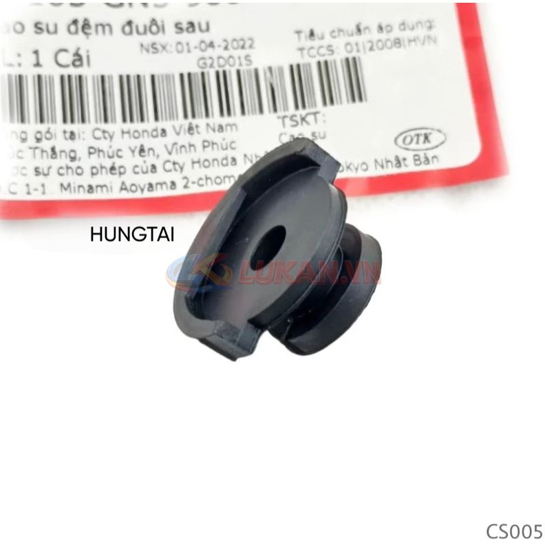 Cục cao su gắn đệm nhựa treo đuôi dưới xe DREAM zin Honda 80105-GN5-900 - Ảnh 2