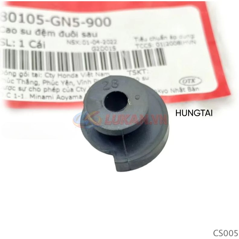 Cục cao su gắn đệm nhựa treo đuôi dưới xe DREAM zin Honda 80105-GN5-900 - Ảnh 3