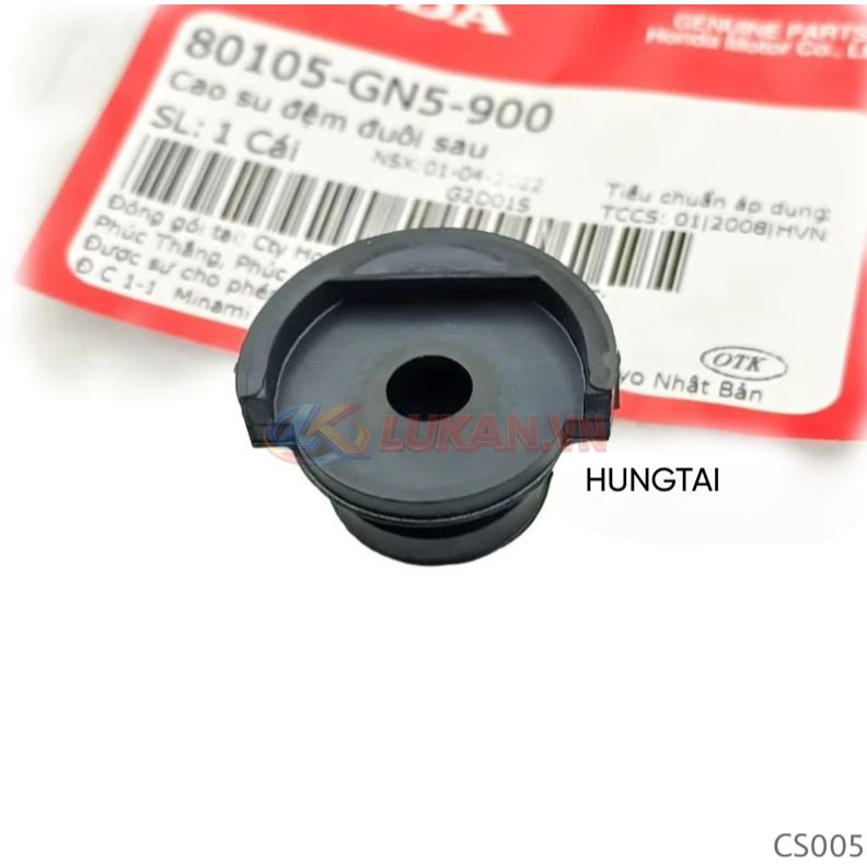 Cục cao su gắn đệm nhựa treo đuôi dưới xe DREAM zin Honda 80105-GN5-900 - Ảnh 4