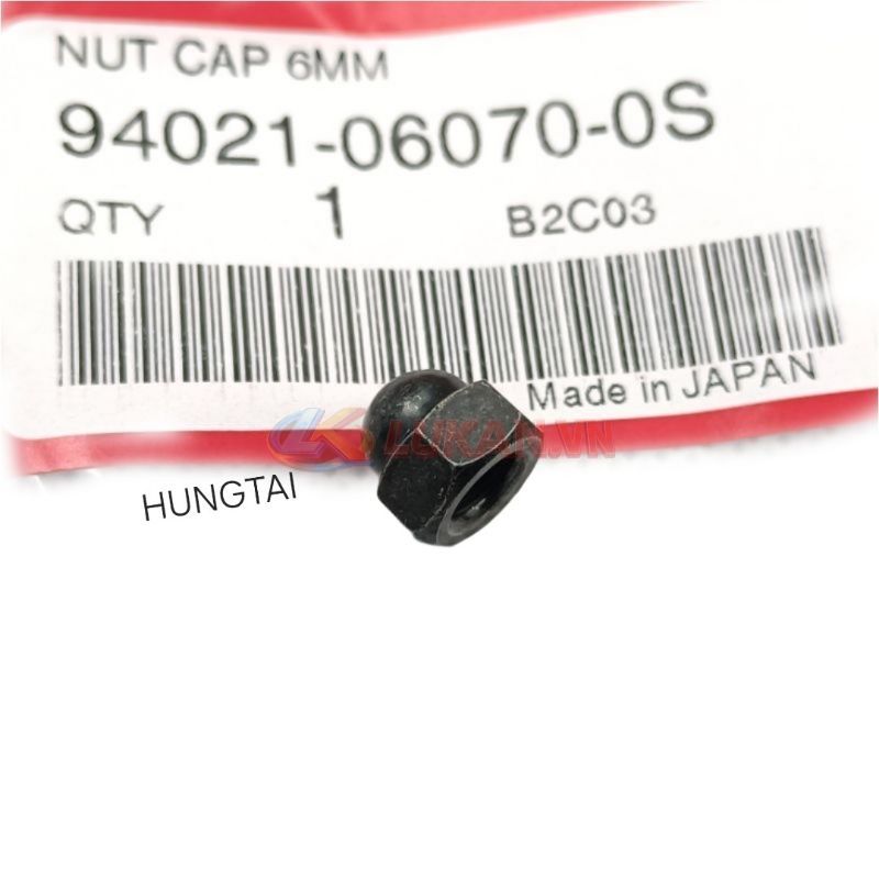 Đai ốc mũ đen bắt nhựa đuôi rùa, biển số xe DREAM.... tán 6mm zin 94021-06070-0S - Ảnh 3