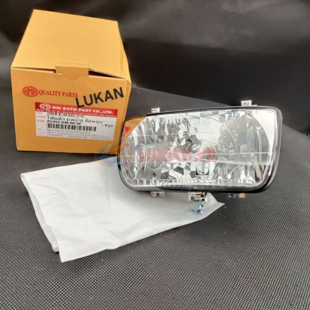 Pha chóa đèn trước xe DREAM Lùn trong suốt hàng Thái. tăng ánh sáng - Ảnh 3