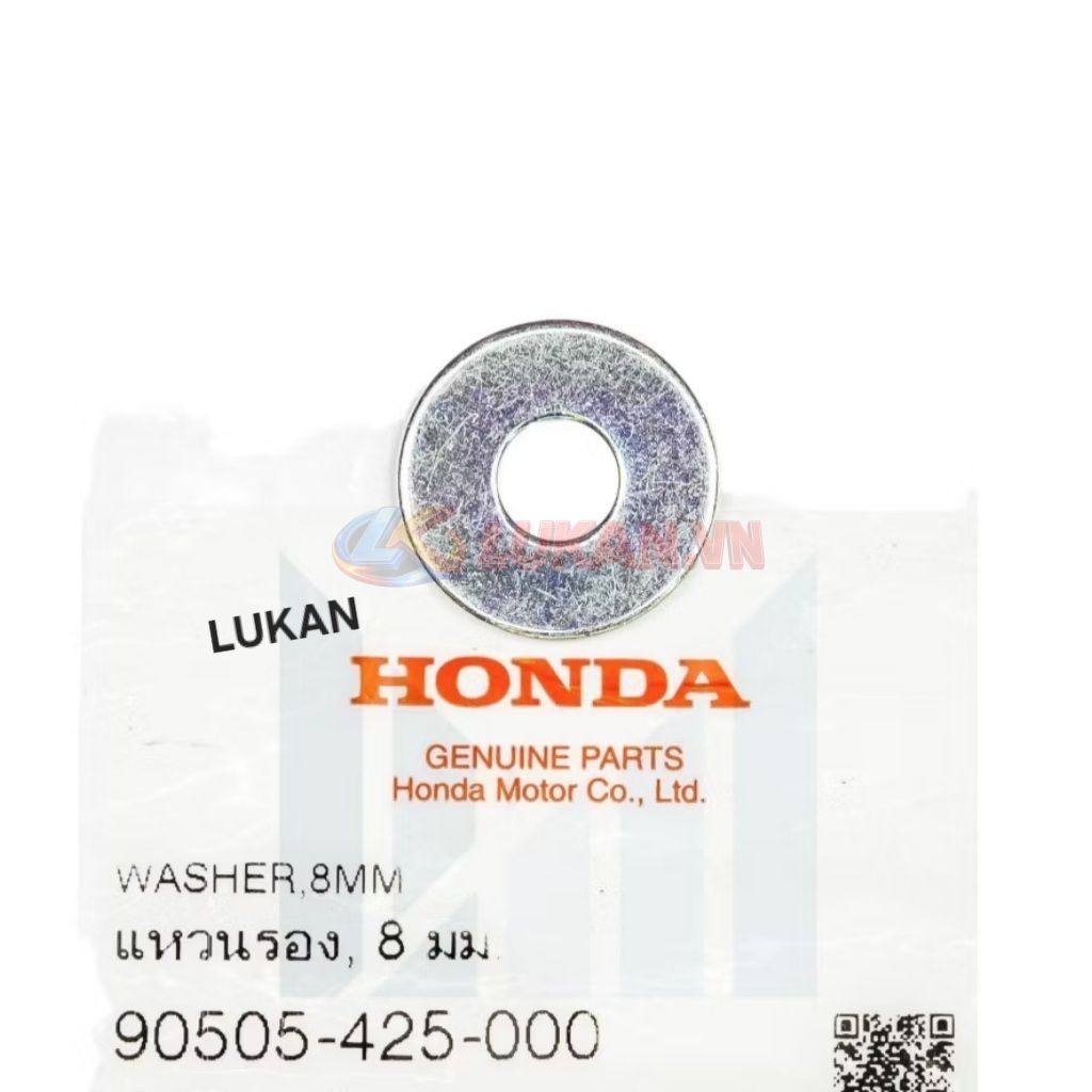 Vòng đệm, lông đền pass chữ Y má phanh DREAM, WAVE, FUTURE.... 8mm zin 90505-425-000 - Ảnh 5