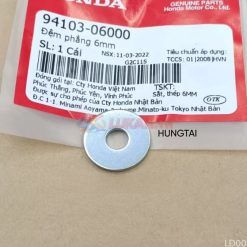 Lông đền, Đệm phẳng gắn nhựa treo đuôi xe DREAM... zin 6mm 94103-06000