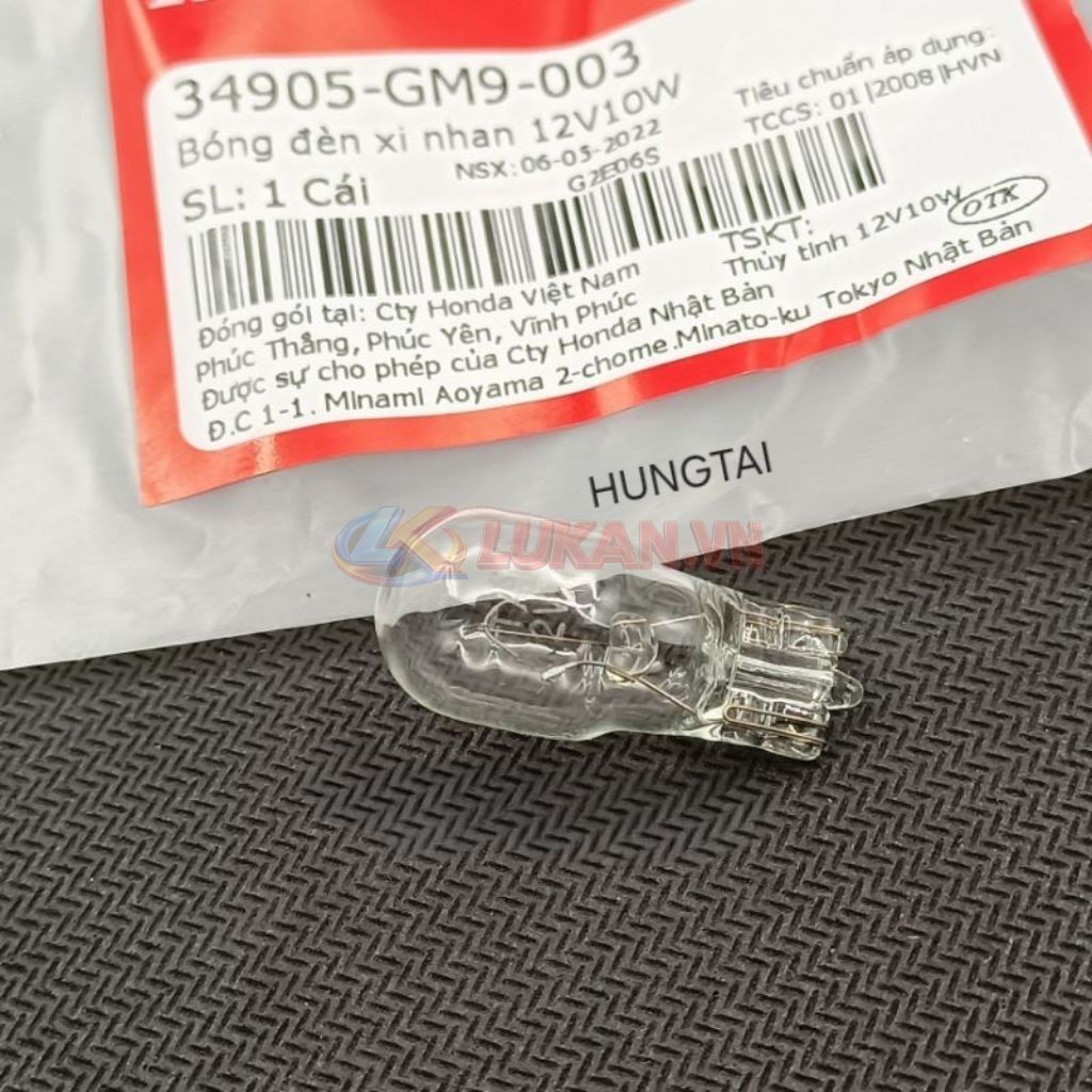 Bóng đèn xi nhan 12V10W xe máy Honda, DREAM, WAVE, FUTURE... zin 34905-GM9-003 - Ảnh 4