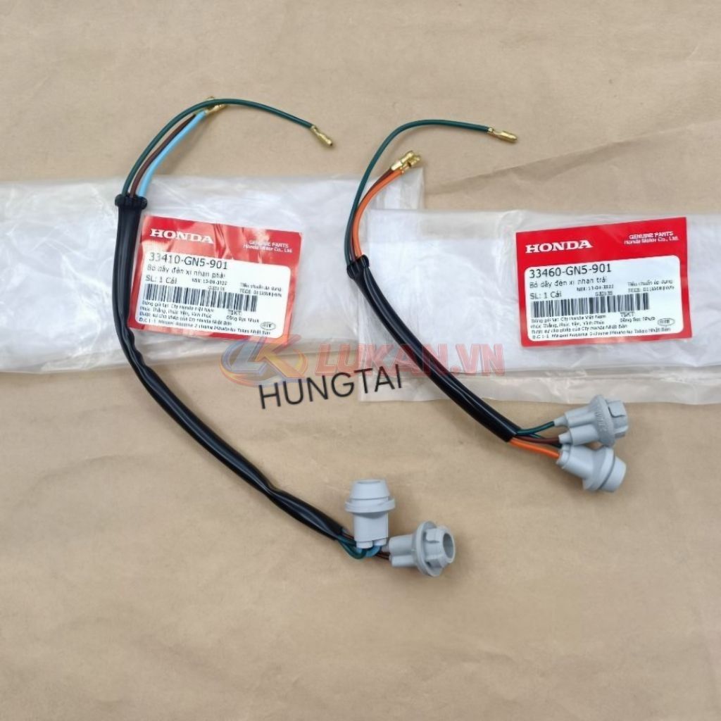 Dây điện giắc cắm đèn xi nhan trước xe DREAM zin 33460-GN5-901, 33410-GN5-901 - Ảnh 4
