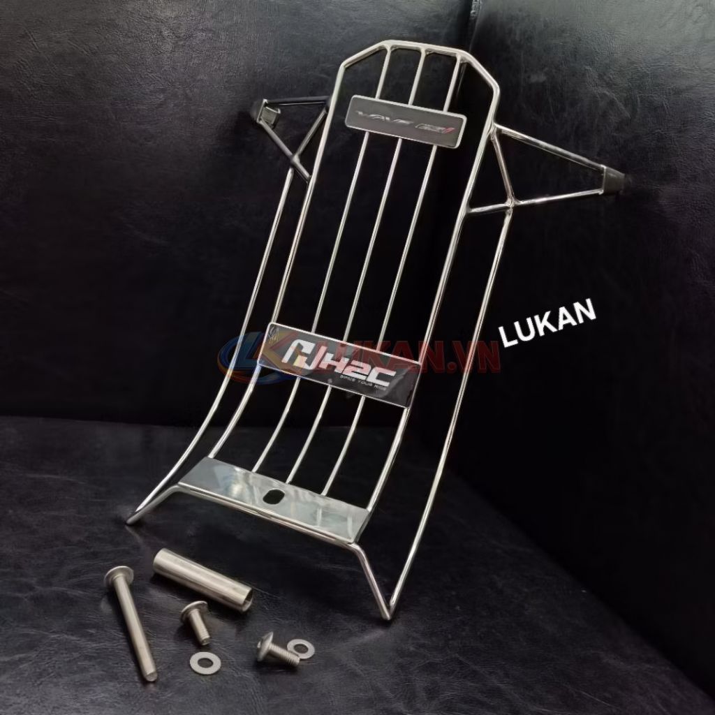 Baga giữa để đồ inox H2C xe FUTURE MẬP, LED, WAVE 125i.... - Ảnh 3