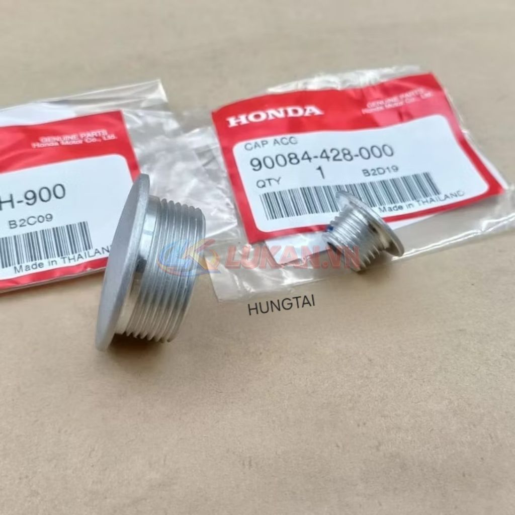 Cặp nắp nhôm bạc, lốc điện xe DREAM zin Honda Thái 90087-KGH-900, 90084-428-000 - Ảnh 2
