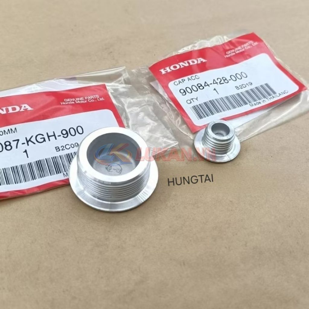 Cặp nắp nhôm bạc, lốc điện xe DREAM zin Honda Thái 90087-KGH-900, 90084-428-000 - Ảnh 3