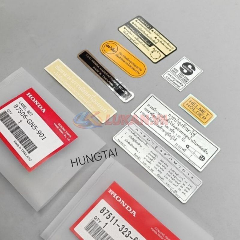 Full bộ tem thông số xe DREAM Thái zin Honda chính hãng - Ảnh 4