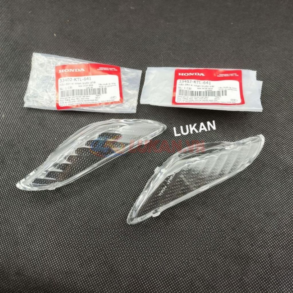 Cặp nắp chụp, ốp đèn xi nhan trước WAVE A, ALPHA, RS, S100, A110 ... Trắng zin 33402-KTL-641, 33452-KTL-641 - Ảnh 2