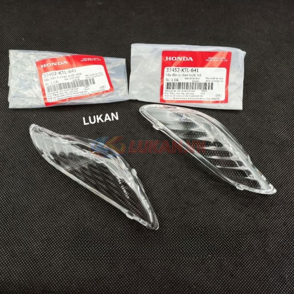 Cặp nắp chụp, ốp đèn xi nhan trước WAVE A, ALPHA, RS, S100, A110 ... Trắng zin 33402-KTL-641, 33452-KTL-641 - Ảnh 3