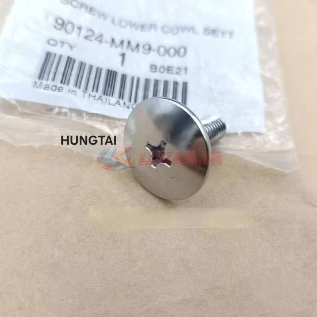 Ốc, vít bắt nhựa bửng yếm xe WAVE THÁI, FUTURE 1.... zin Honda 90124-MM9-000 - Ảnh 3