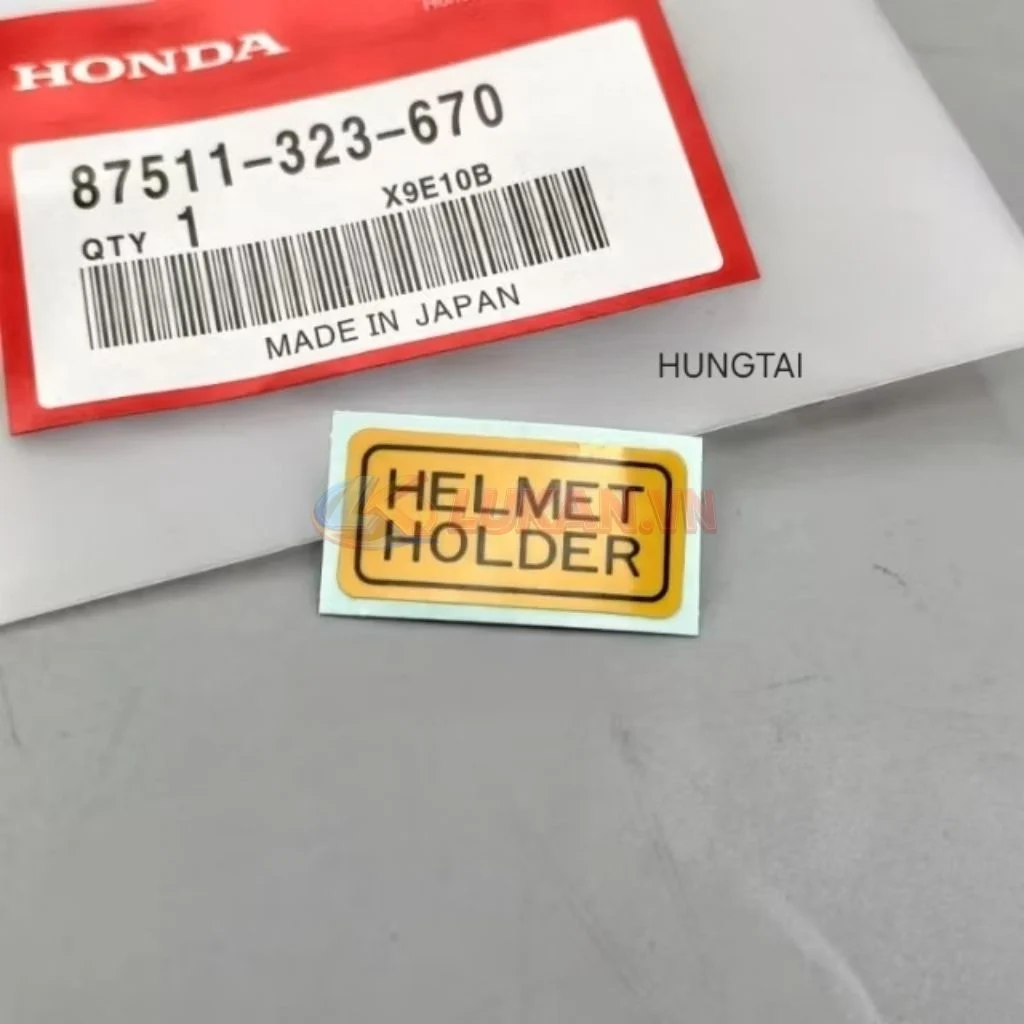 Tem HELMET dán sườn thùng xăng xe DREAM Thái zin Honda 87511-323-670 - Ảnh 2