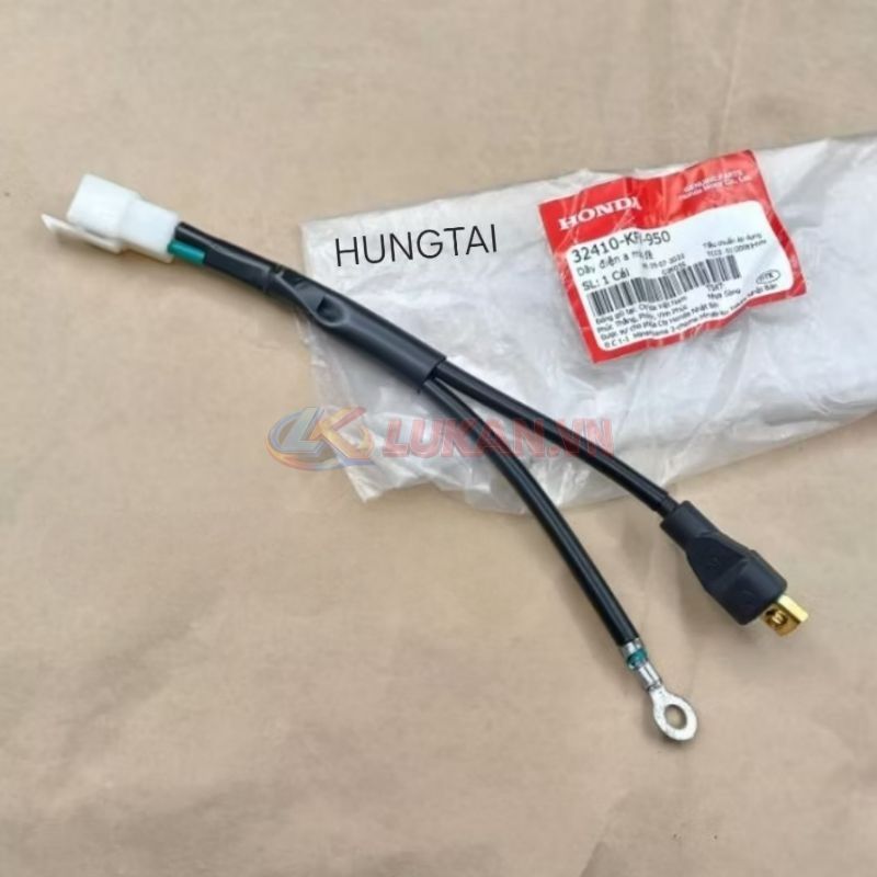 Dây điện củ motor đề khởi động DREAM Thái, WAVE... giắc nhỏ zin Honda 32410-KFV-950 - Ảnh 2