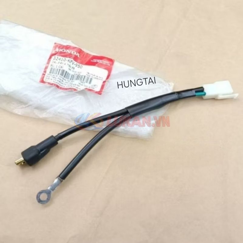 Dây điện củ motor đề khởi động DREAM Thái, WAVE... giắc nhỏ zin Honda 32410-KFV-950