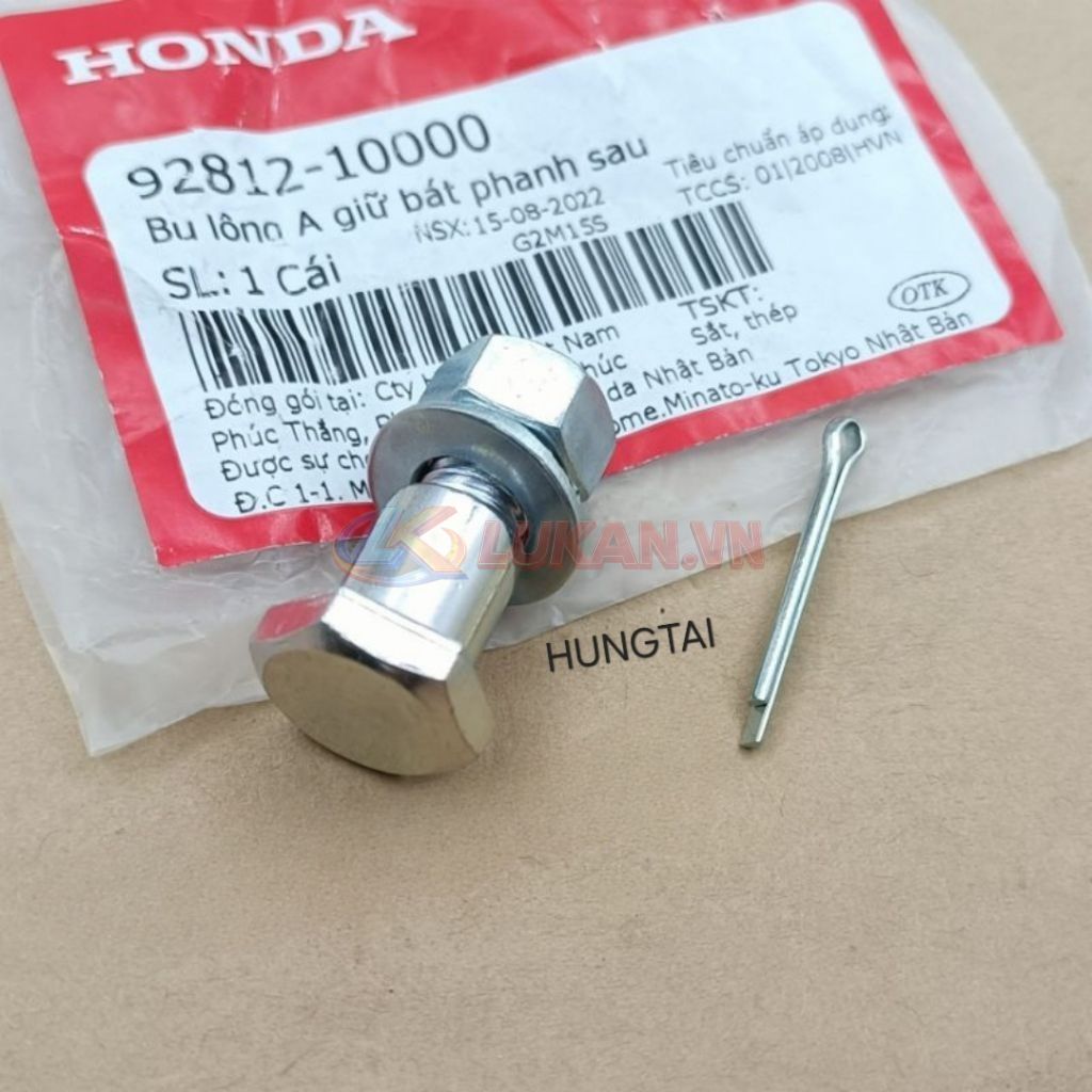 Bộ ốc bắt cây pass Y giữ má phanh trên WAVE, FUTURE.... zin Honda 92812-10000 - Ảnh 2
