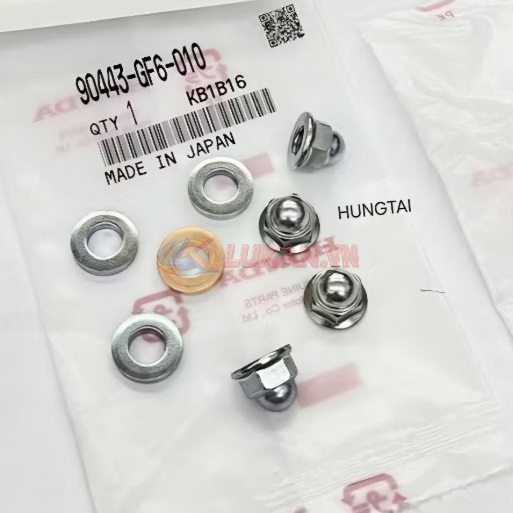 Bộ 4 ốc nắp đầu bò quylat xe DREAM Thái zin Honda Japan 90201-GF6-010 - Ảnh 2