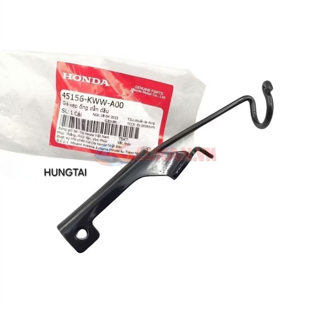 Pass kẹp ống dẫn, sợi dây dầu phanh WAVE S110, RSX... zin Honda 45156-KWW-A00 - Ảnh 2