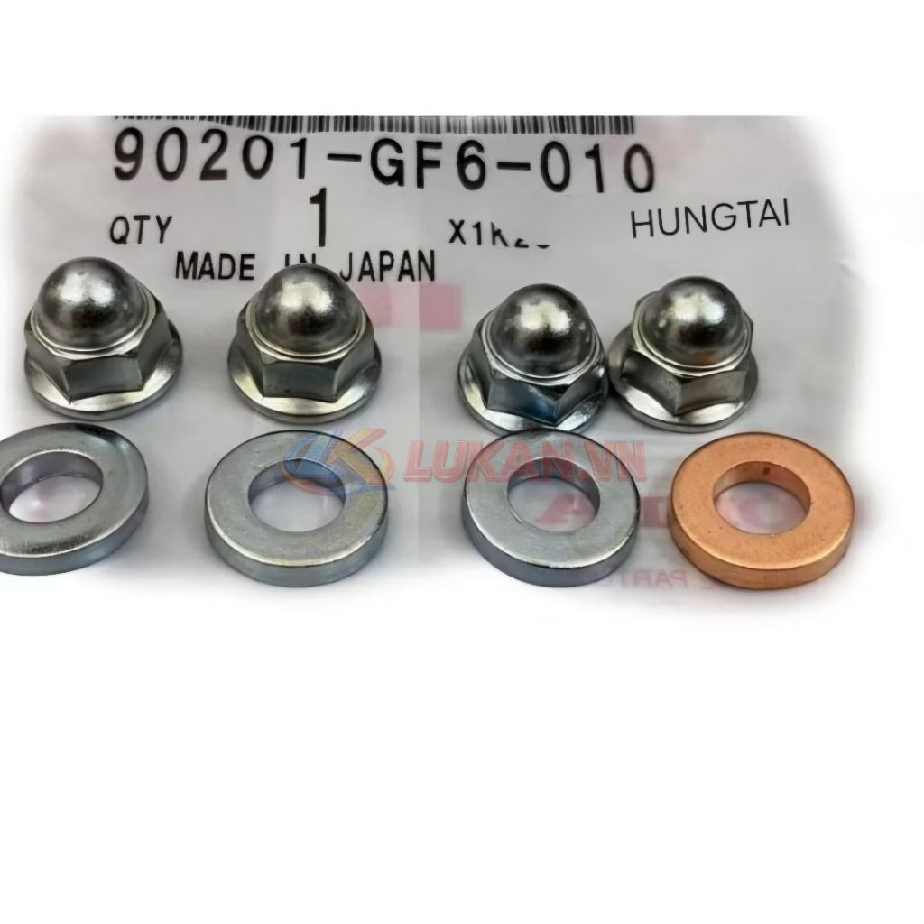 Bộ 4 ốc nắp đầu bò quylat xe DREAM Thái zin Honda Japan 90201-GF6-010