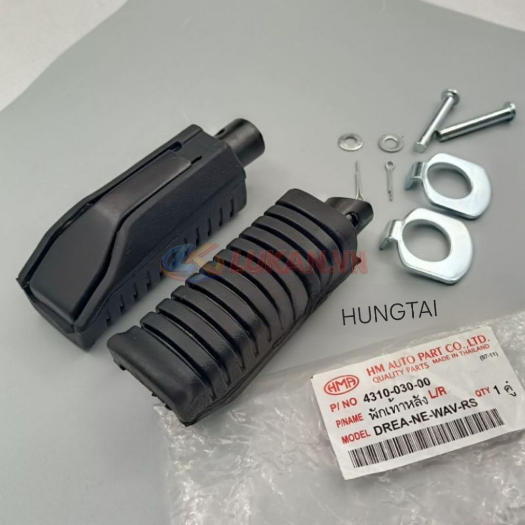 Cặp cao su gác chân sau WAVE RS, S100, RSX, FUTURE NEO 125.... hàng Thái - Ảnh 2