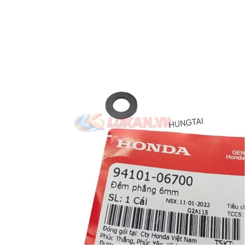 Đệm phẳng, lông đền nhựa dè đuôi xe DREAM... 6mm zin 94101-06700 - Ảnh 3