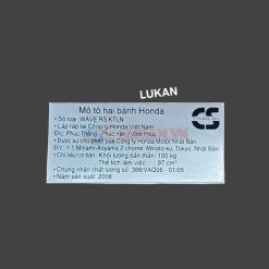 Tem hộp xích, sên cacte WAVE RS 2006, Thông số năm sản xuất