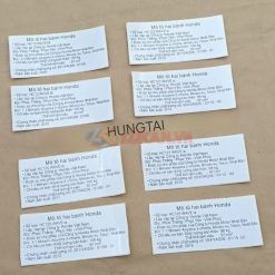 Tem thông số Cacte, Hộp xích WAVE A, ALPHA 100, 2009-2016 năm sản xuất