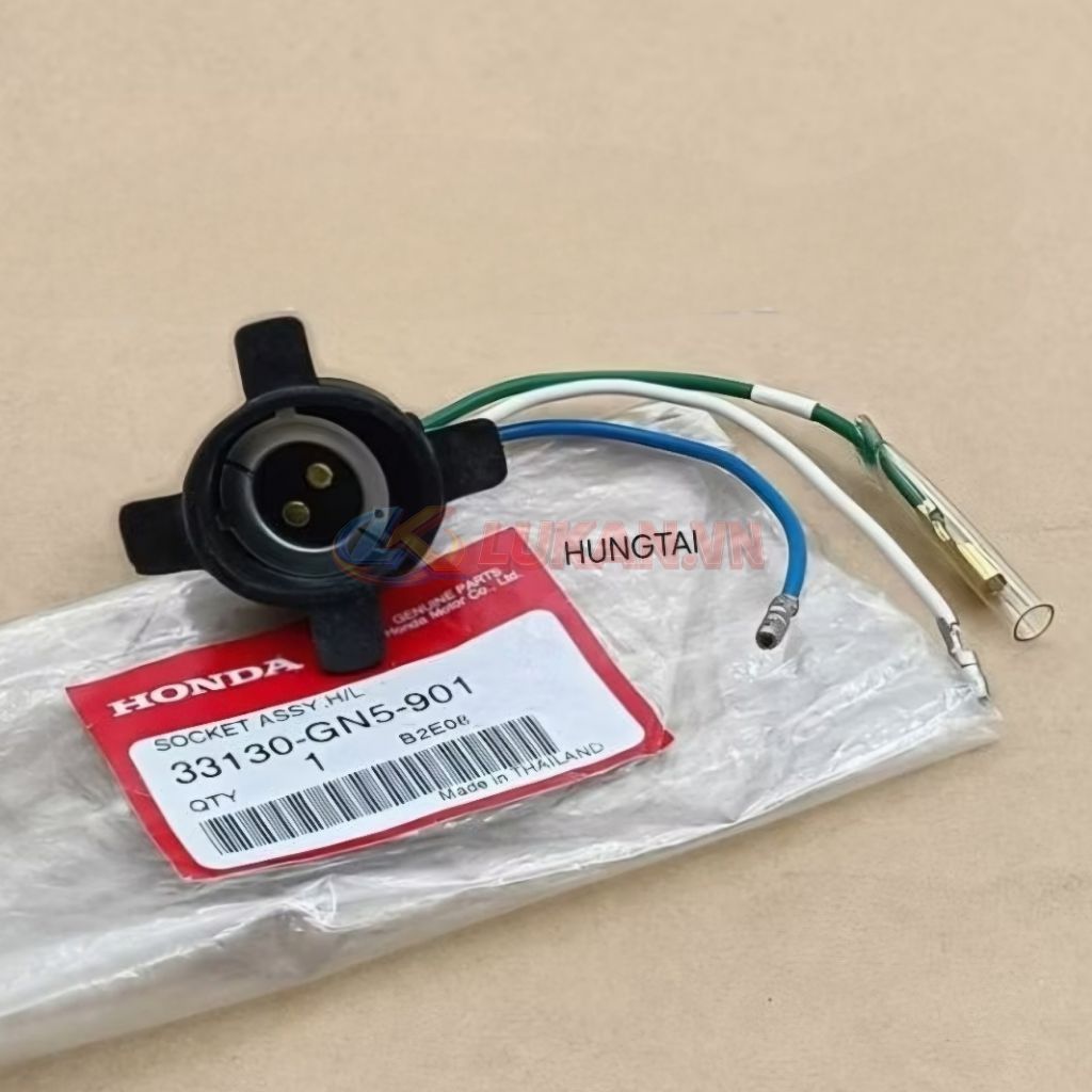 Dây điện, giắc đuôi chóa đèn pha xe DREAM zin Honda Thái 33130-GN5-901 - Ảnh 3