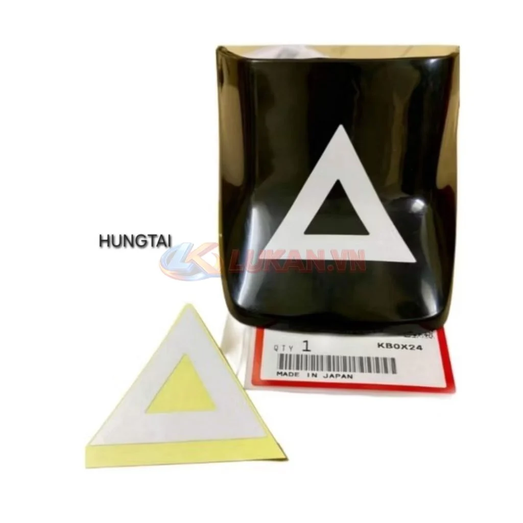 Tem tam giác dán nhựa dè đuôi sau xe máy Honda zin. chắn bùn sau 87141-202-000 - Ảnh 2