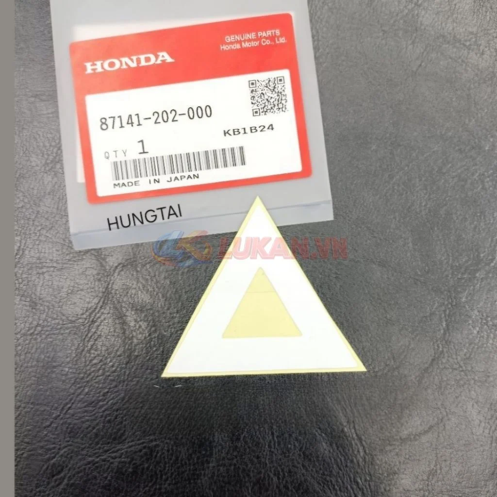 Tem tam giác dán nhựa dè đuôi sau xe máy Honda zin. chắn bùn sau 87141-202-000 - Ảnh 4