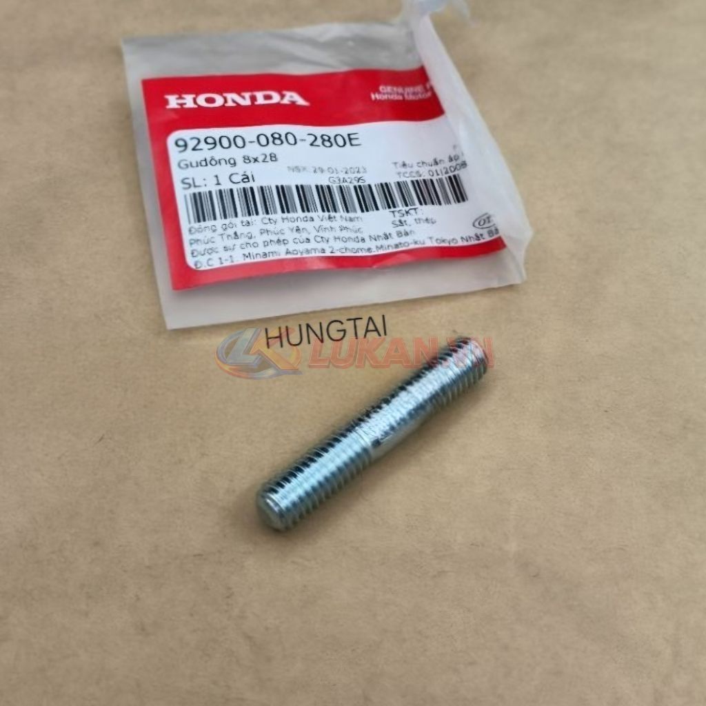 Cùi xông, ren ốc cổ pô WAVE S110, RSX, FUTURE 125.... zin 8x28 92900-080-280E - Ảnh 2