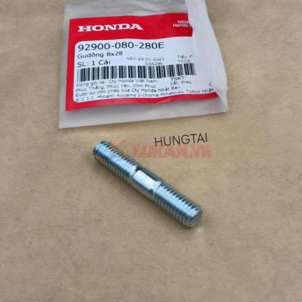 Cùi xông, ren ốc cổ pô WAVE S110, RSX, FUTURE 125.... zin 8x28 92900-080-280E - Ảnh 3