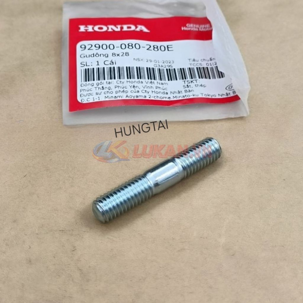 Cùi xông, ren ốc cổ pô WAVE S110, RSX, FUTURE 125.... zin 8x28 92900-080-280E - Ảnh 4