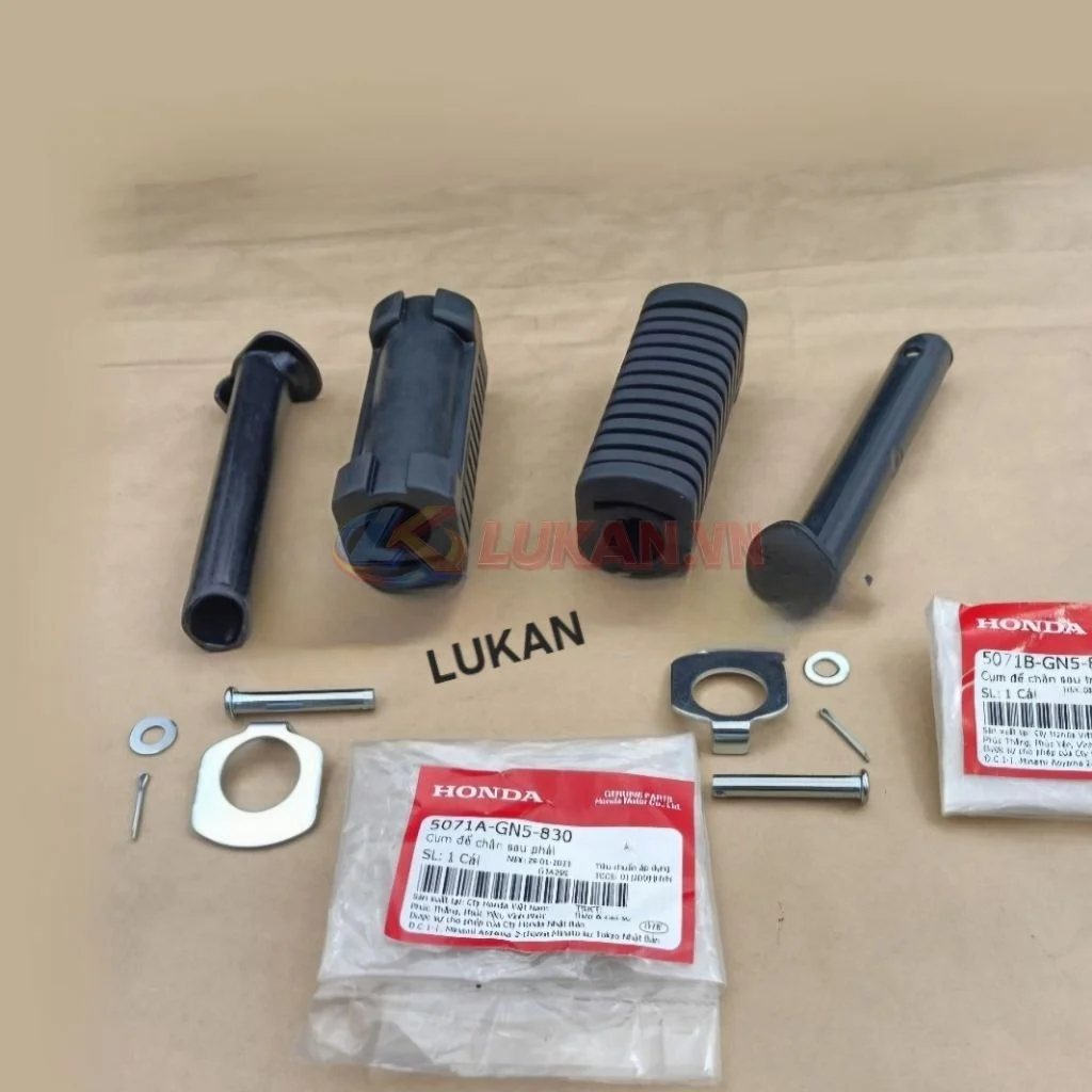 Full bộ cao su gác chân sau DREAM, WAVE ALPHA, ZX, FUTURE 1... zin 5071A-GN5-830, 5071B-GN5-830 - Ảnh 4