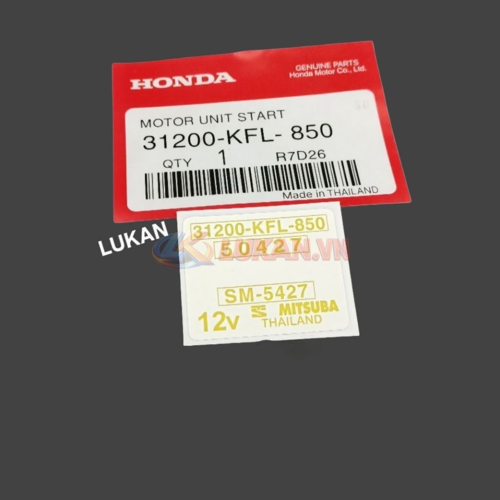 Tem dán củ motor đề khởi động xe WAVE Thái 110 zin Honda 31200-KFL-850 - Ảnh 2