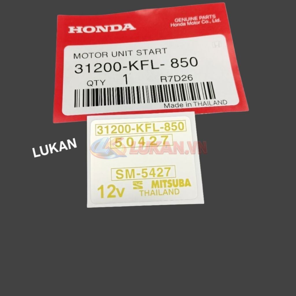 Tem dán củ motor đề khởi động xe WAVE Thái 110 zin Honda 31200-KFL-850