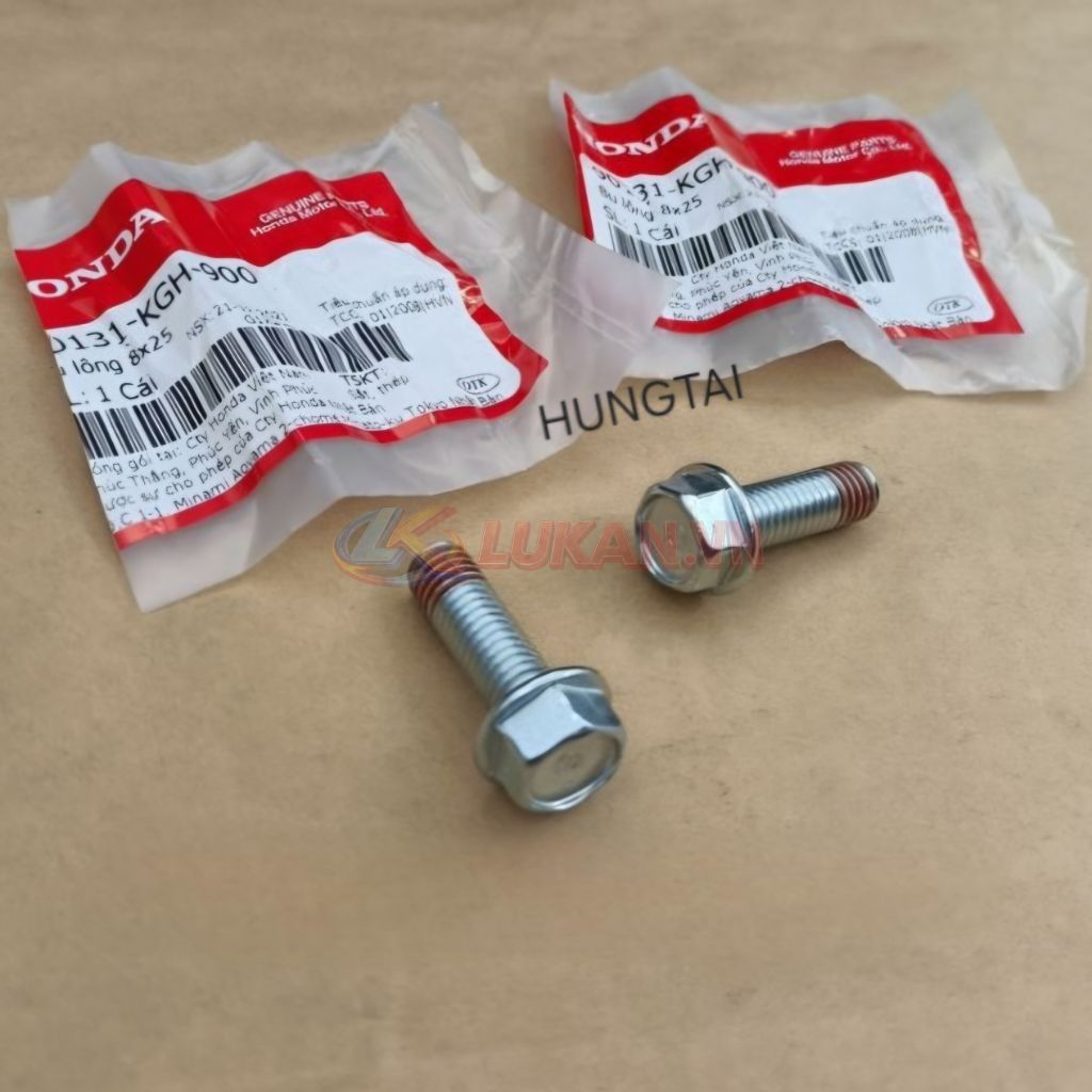 1 ốc bắt heo dầu phanh, thắng WAVE, FUTURE, WINNER... zin bu lông 8x25 90131-KGH-900 - Ảnh 4