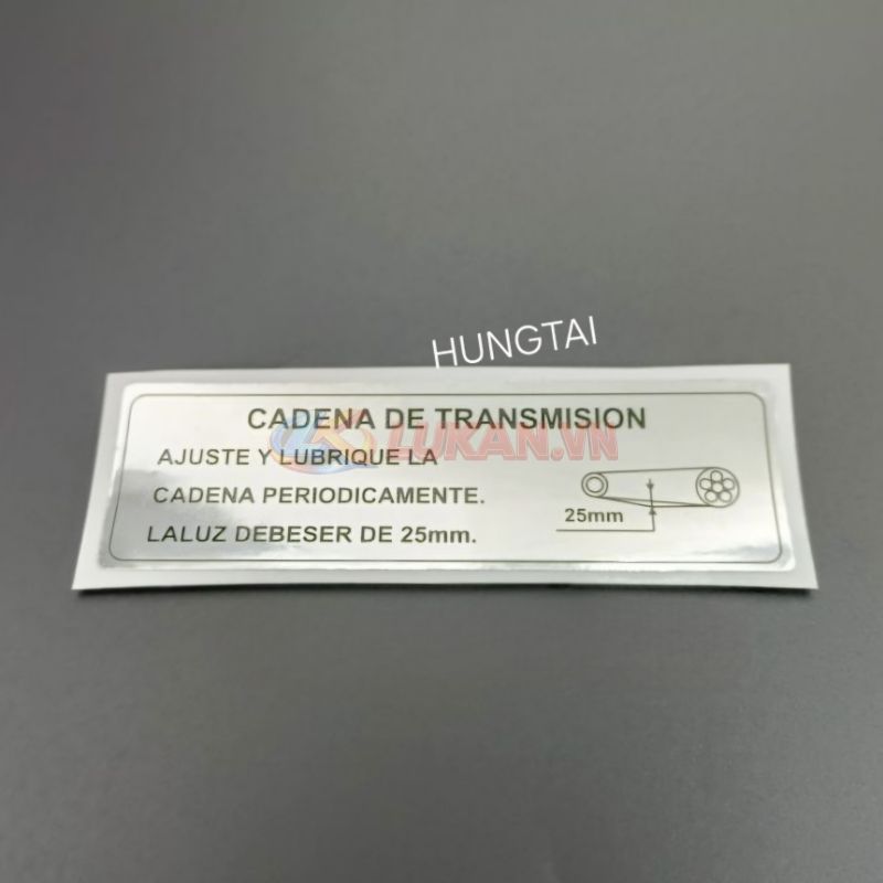 Tem dán hộp xích, sên cacte xe DREAM Lùn Estrea - Ảnh 2
