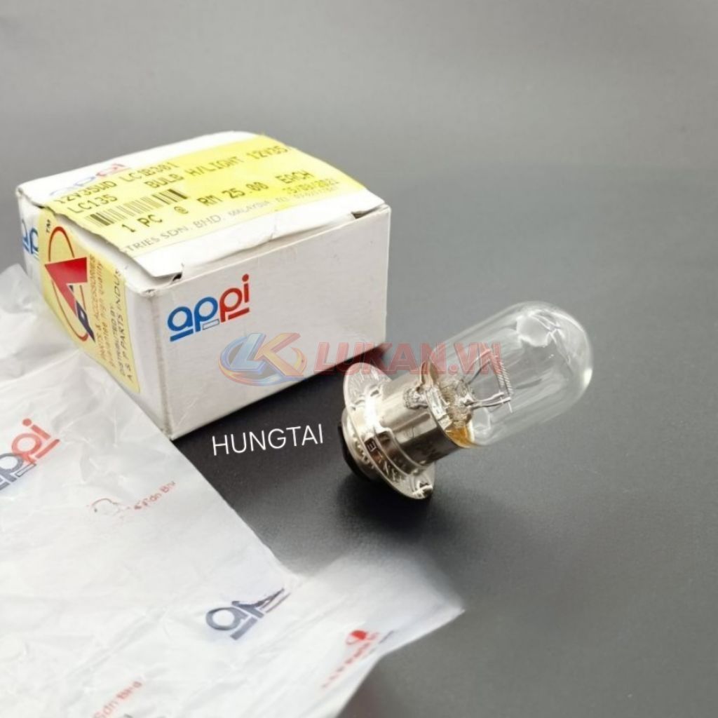 Bóng đèn pha appi siêu sáng DREAM, WAVE, FUTURE, CUB.... 12V/35W - Ảnh 3
