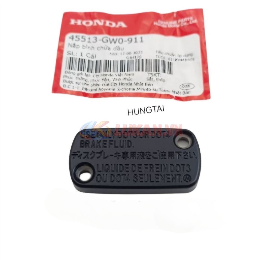 Nắp đậy cùm bình dầu, phanh WAVE Thái, RS, S100, RSX, FUTURE 125... zin 45513-GW0-911 - Ảnh 2