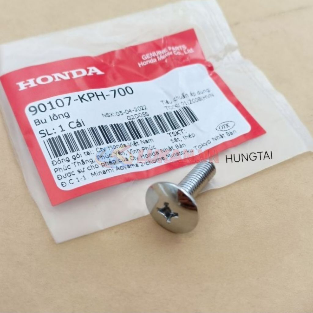 Ốc, vít bắt bửng yếm FUTURE NEO, X 125.... zin Honda 90107-KPH-700 - Ảnh 2
