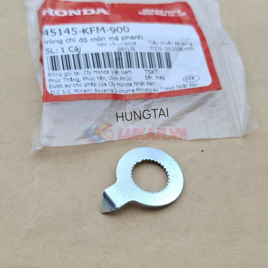 Vòng mũi tên độ mòn má phanh WAVE A, RS, S110, RSX, FUTURE 125... zin 45145-KFM-900