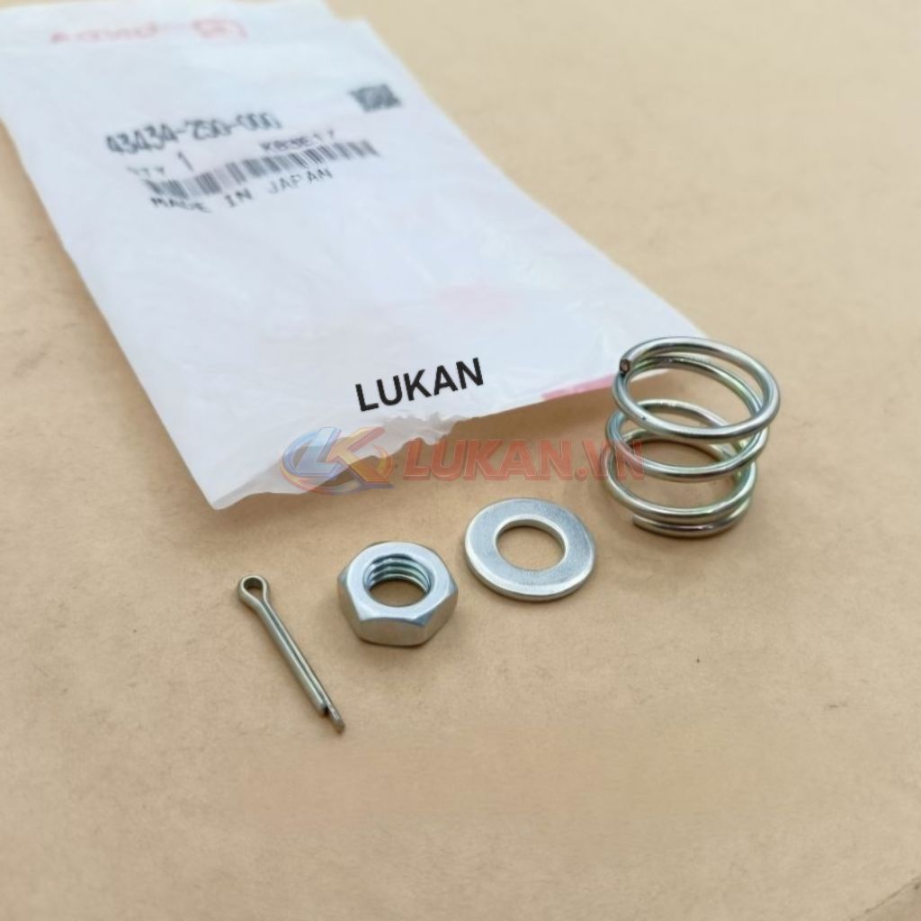 Bộ ốc lò xo pass chữ Y, má đùm xe DREAM Thái zin Honda 43434-250-000 - Ảnh 2