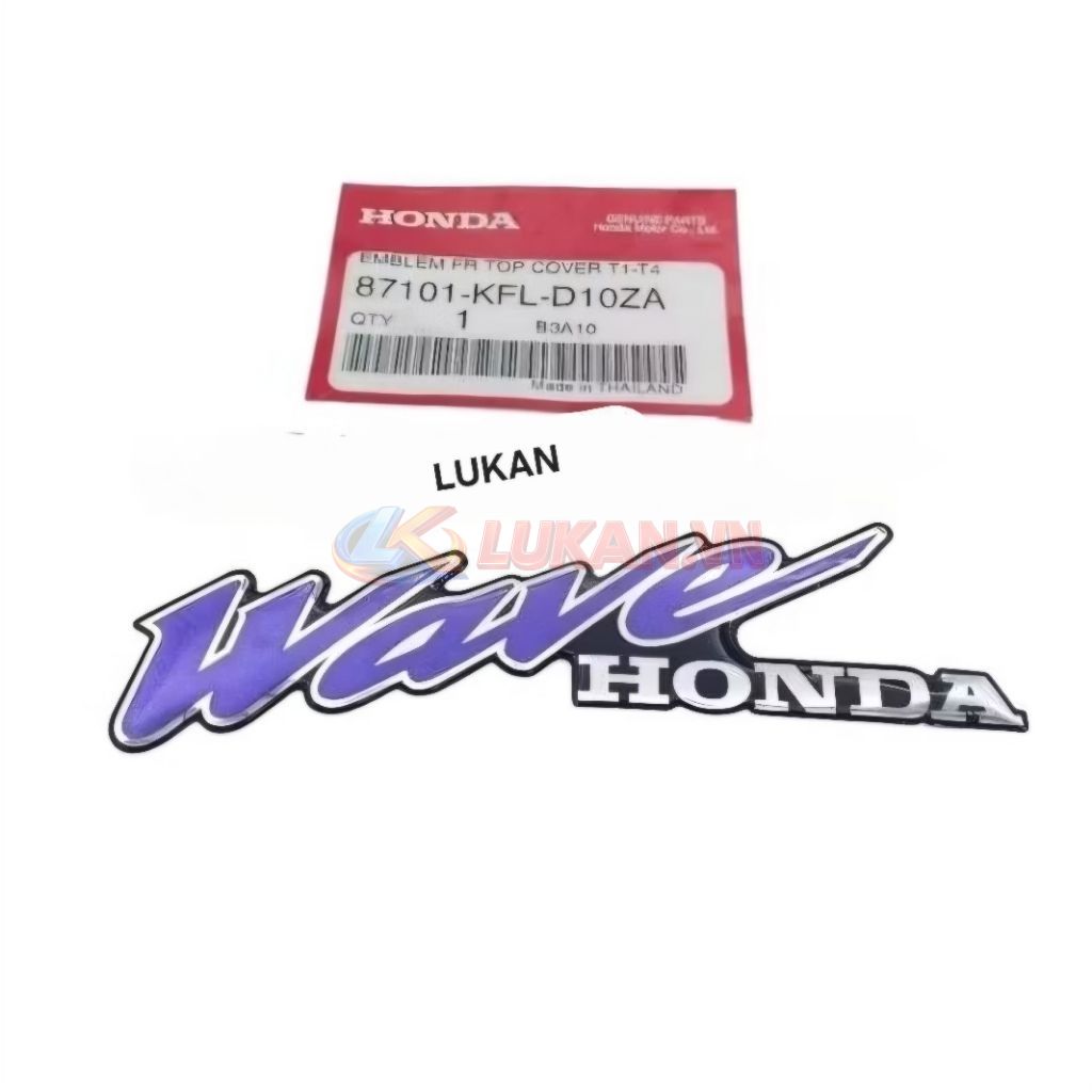 Tem logo nổi nhựa mặt nạ xe WAVE Thái zin chính hãng 87101-KFL-D10ZA - Ảnh 2