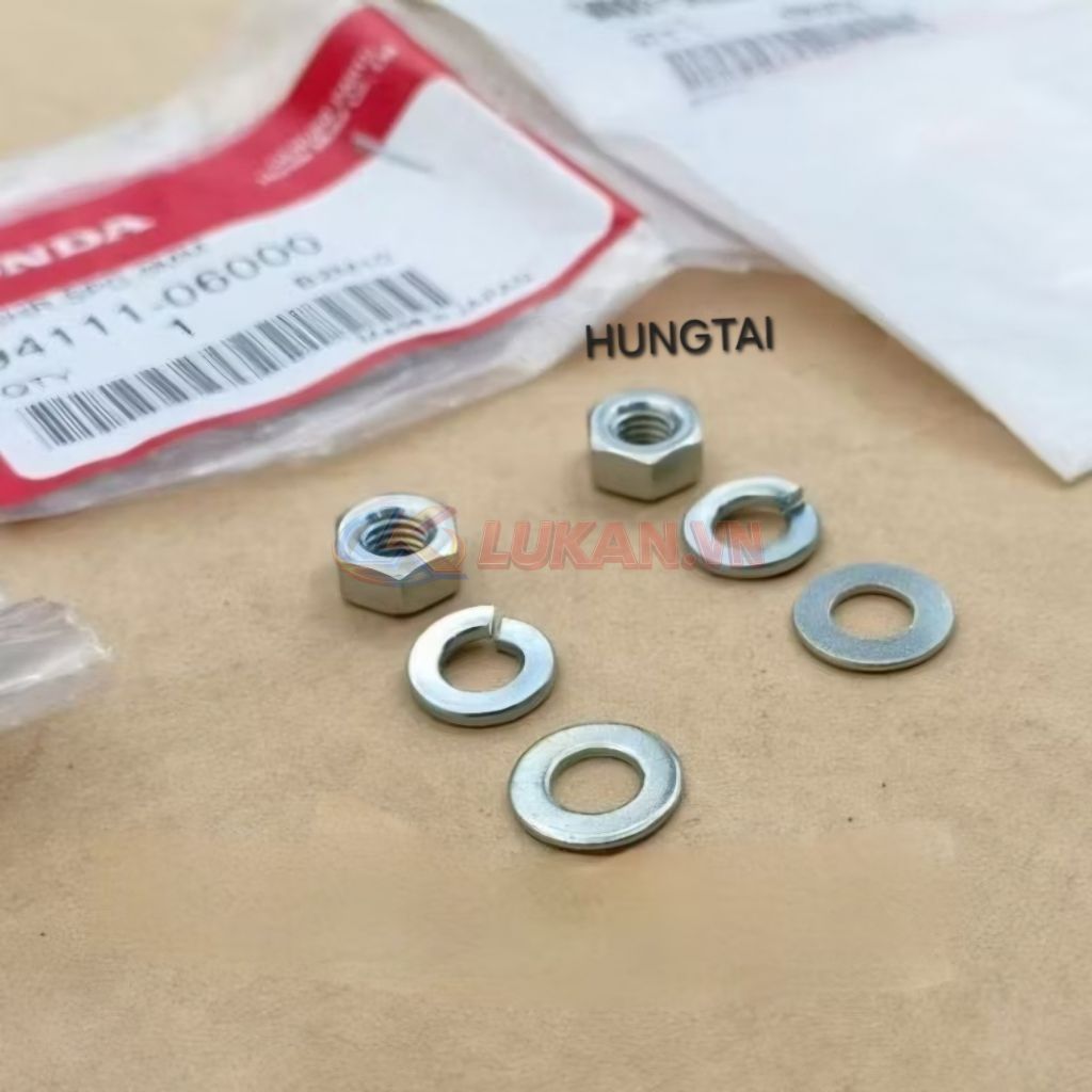Bộ ốc, tán đệm tăng sên, xích bánh sau xe DREAM Thái zin 94111-06000, 94001-062000S, 94101-06000