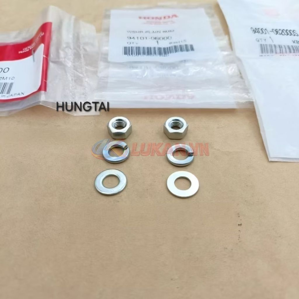 Bộ ốc, tán đệm tăng sên, xích bánh sau xe DREAM Thái zin 94111-06000, 94001-062000S, 94101-06000 - Ảnh 2