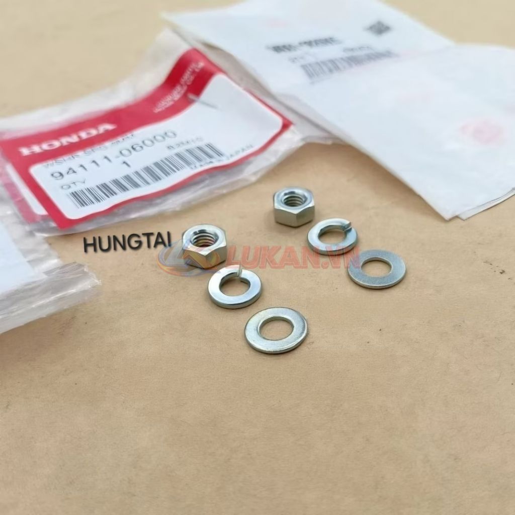 Bộ ốc, tán đệm tăng sên, xích bánh sau xe DREAM Thái zin 94111-06000, 94001-062000S, 94101-06000 - Ảnh 3