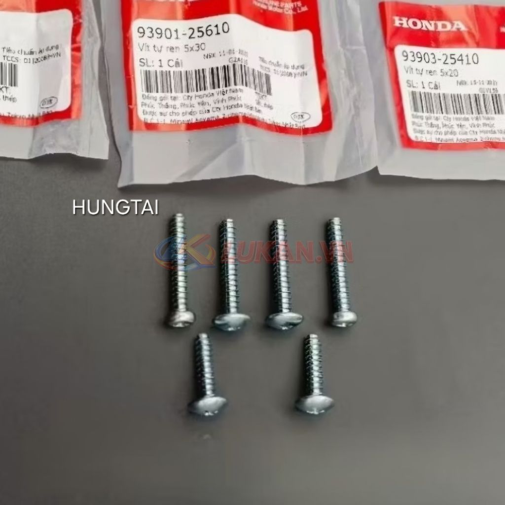 Bộ 6 ốc vít bắt nhựa võ đầu, bợ cổ xe DREAM zin chính hãng - Ảnh 3