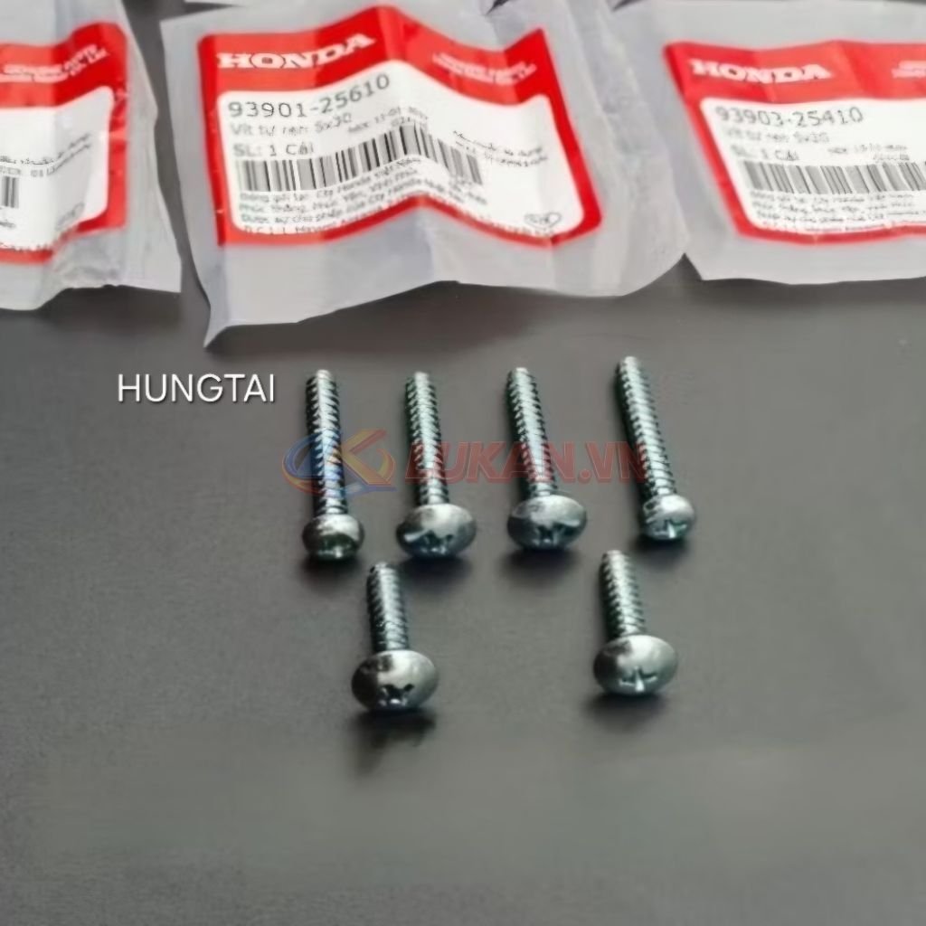 Bộ 6 ốc vít bắt nhựa võ đầu, bợ cổ xe DREAM zin chính hãng - Ảnh 4
