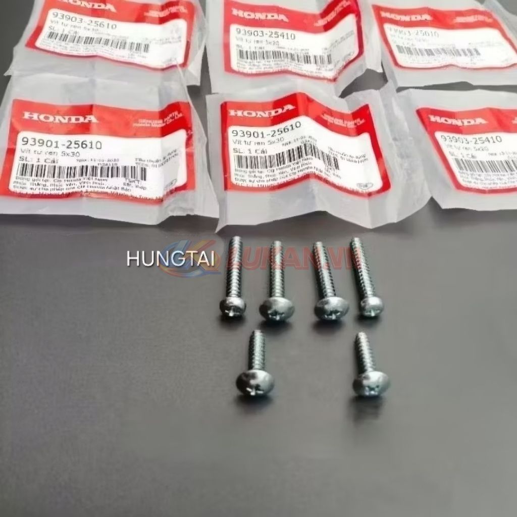 Bộ 6 ốc vít bắt nhựa võ đầu, bợ cổ xe DREAM zin chính hãng - Ảnh 2